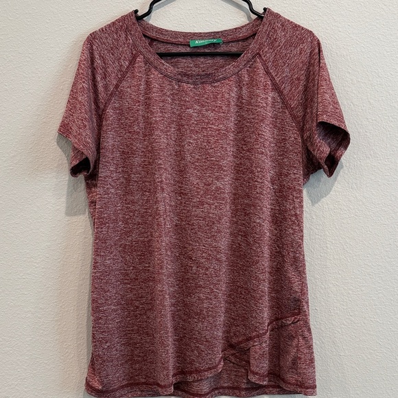 Heathered Burgundy Short Sleeve Top - Picture 1 of 3